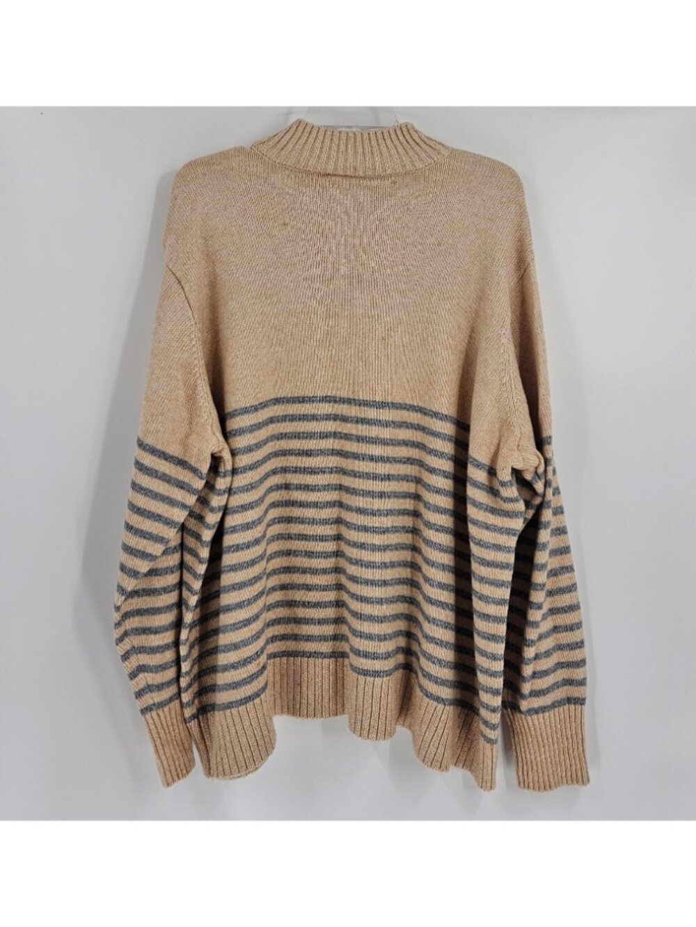 St. John's Bay 3X Striped Mock Neck Sweater Tunic - Picture 3 of 3
